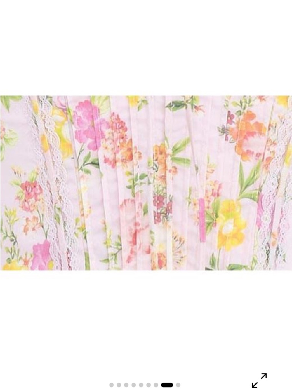 Like new! House of CB Pink Meadow Print Cotton Mini Dress Floral Corset! Size S! - Picture 3 of 11